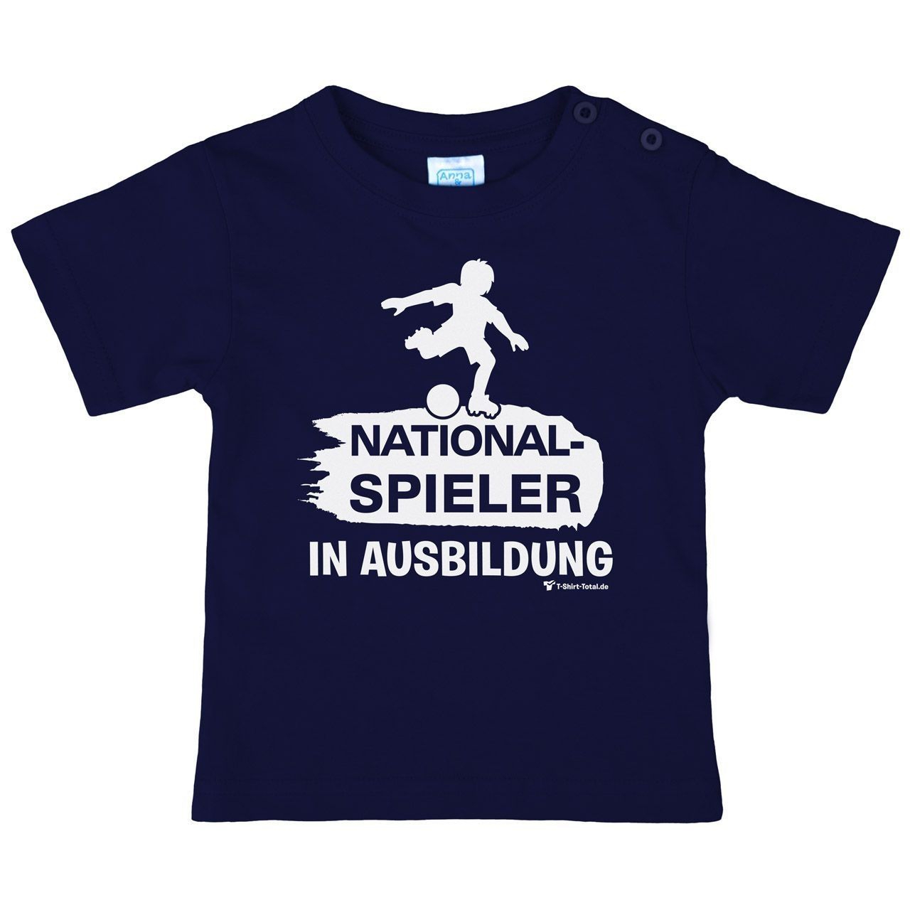 Nationalspieler in Ausbildung Kinder T-Shirt navy 134 / 140