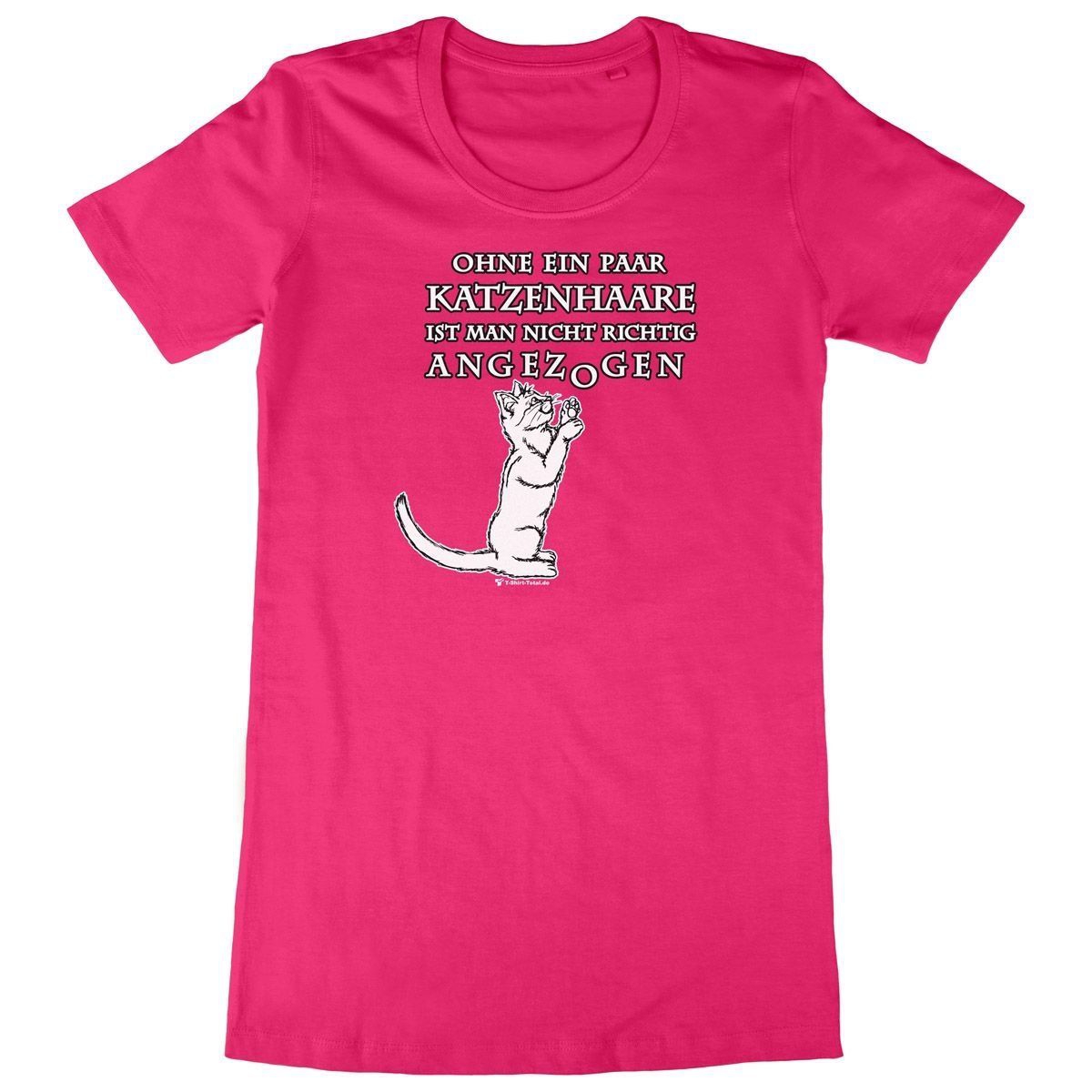 Katzenhaare Woman Long Shirt pink Extra Large