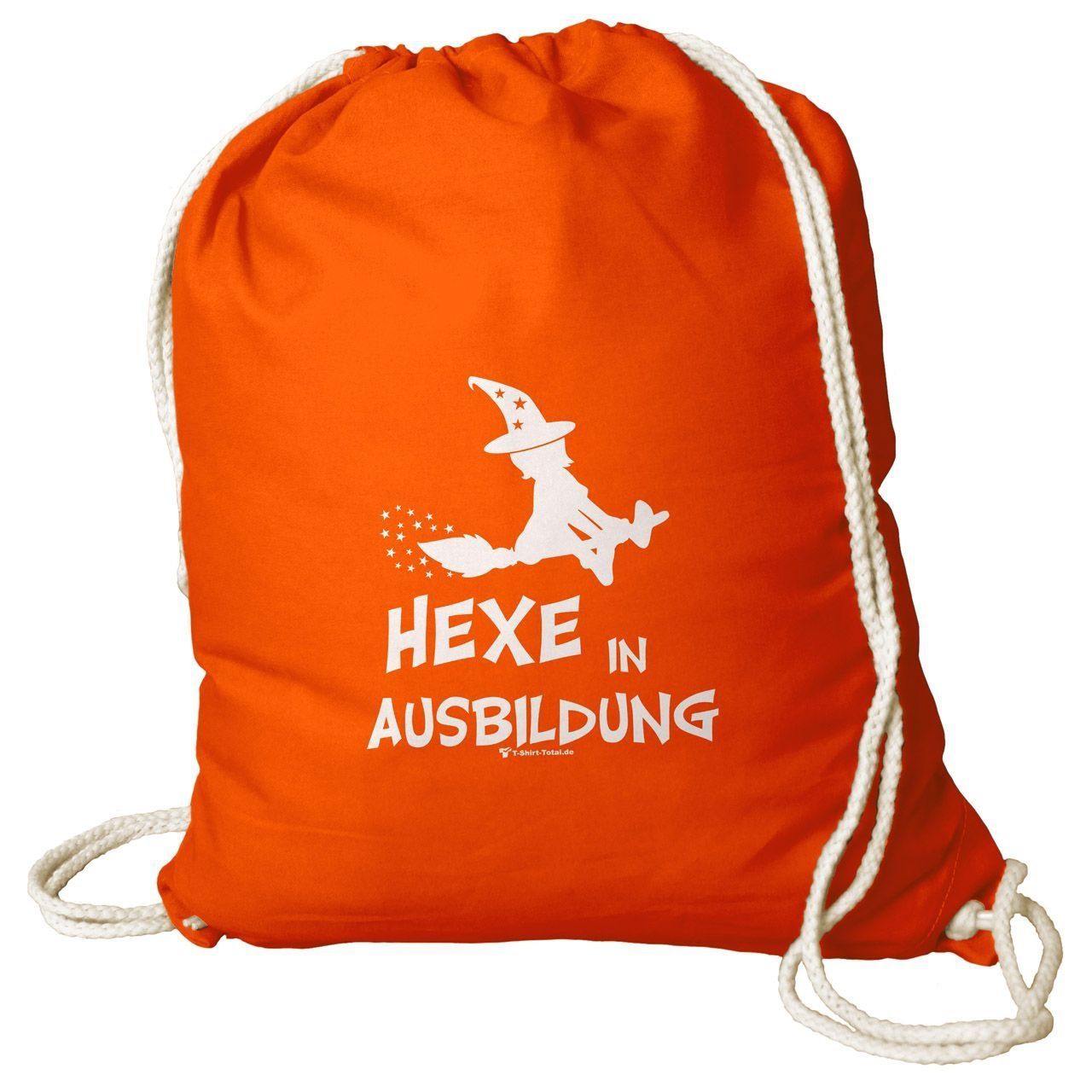 Hexe in Ausbildung Rucksack Beutel orange