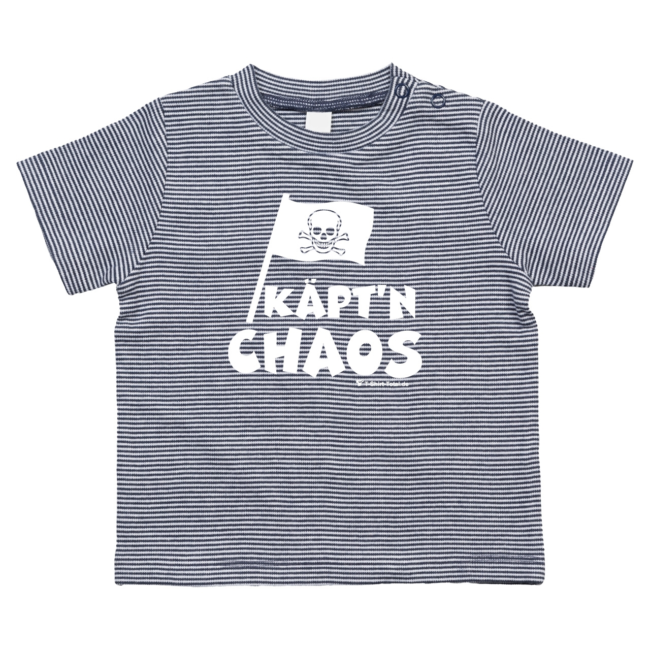 Käptn Chaos Bio Kinder T-Shirt gestreift navy / weiß 12-18 Monate