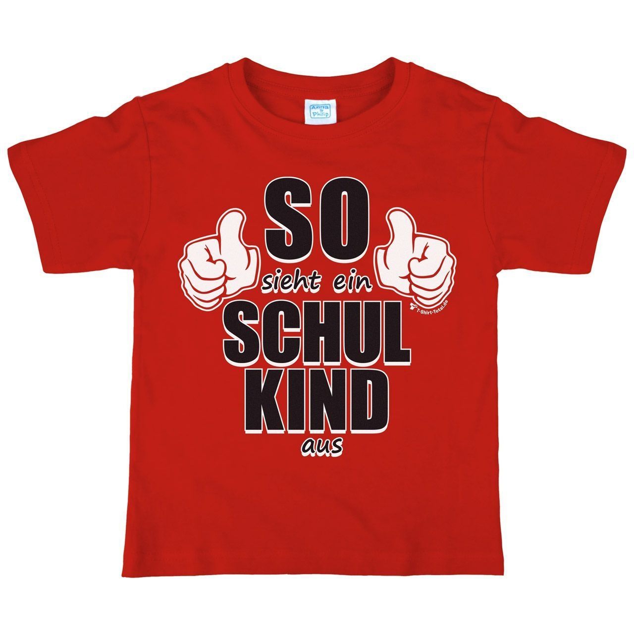 So sieht ein Schulkind aus Kinder T-Shirt rot 122 / 128