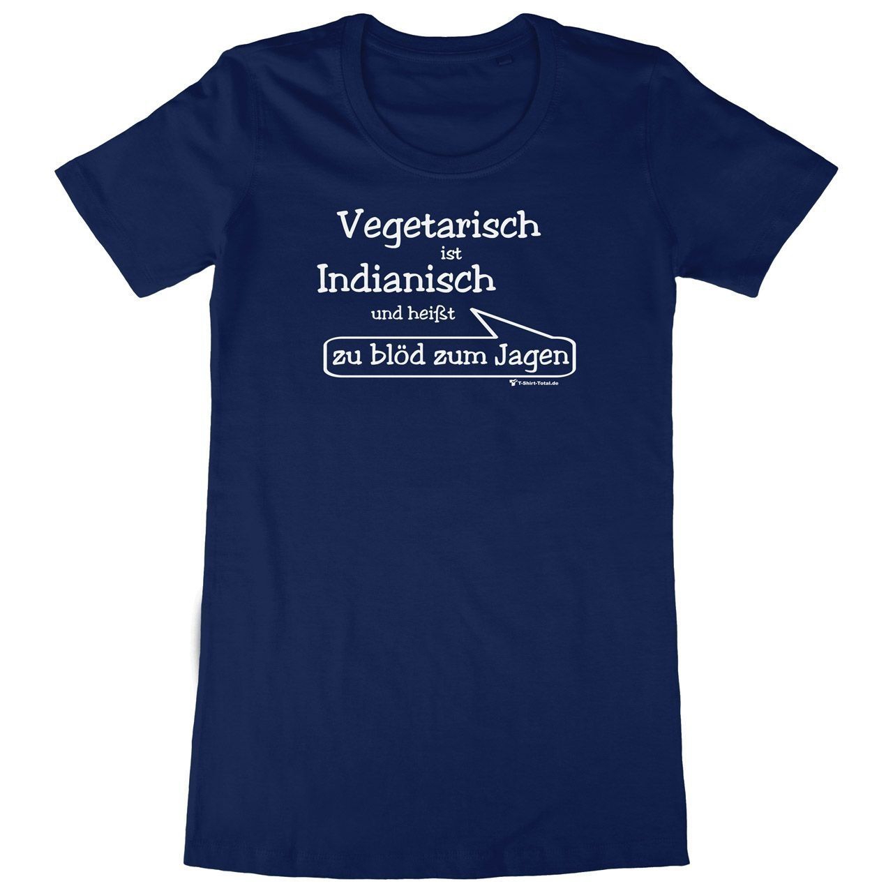 Vegetarisch Woman Long Shirt navy Small