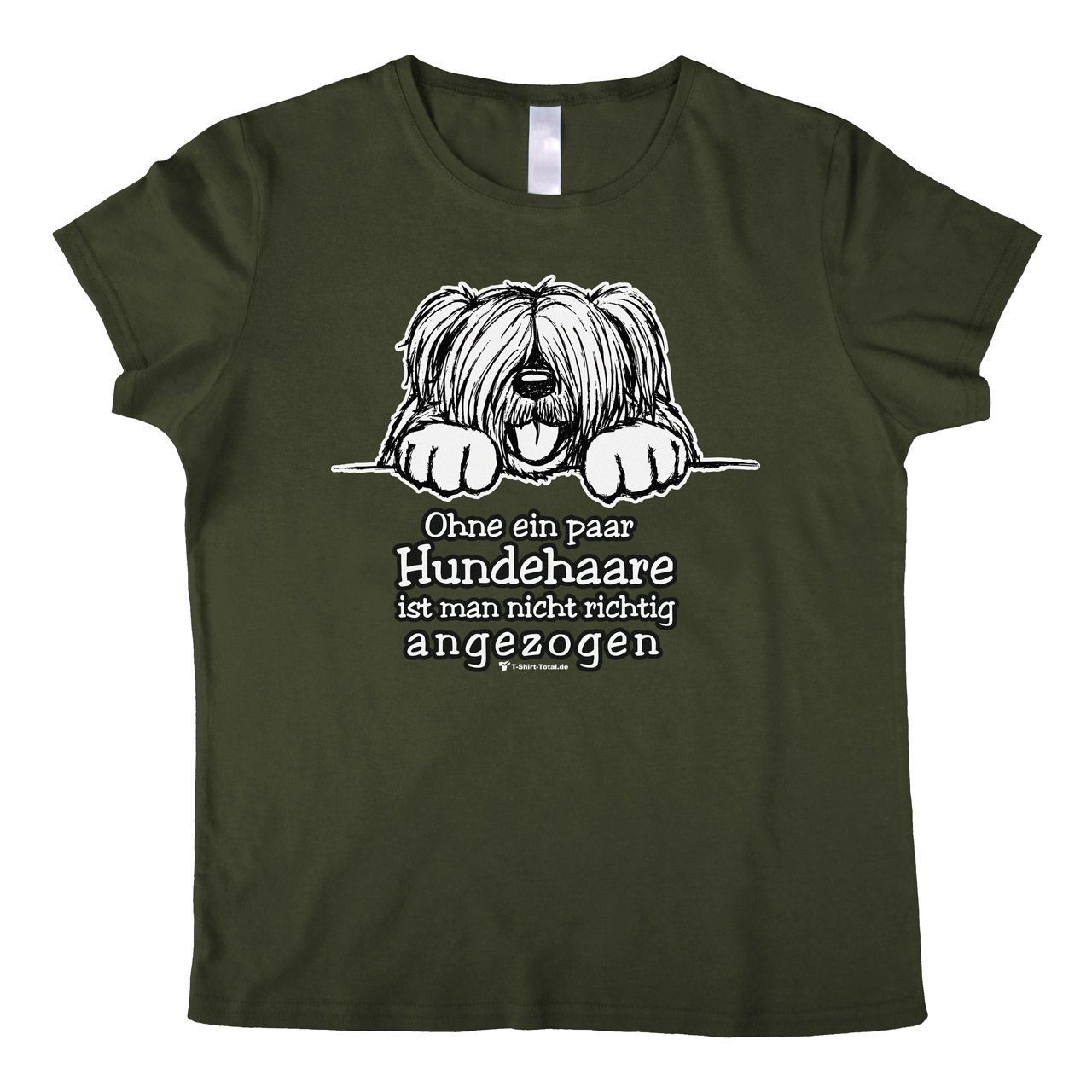 Hundehaare Woman T-Shirt khaki Small