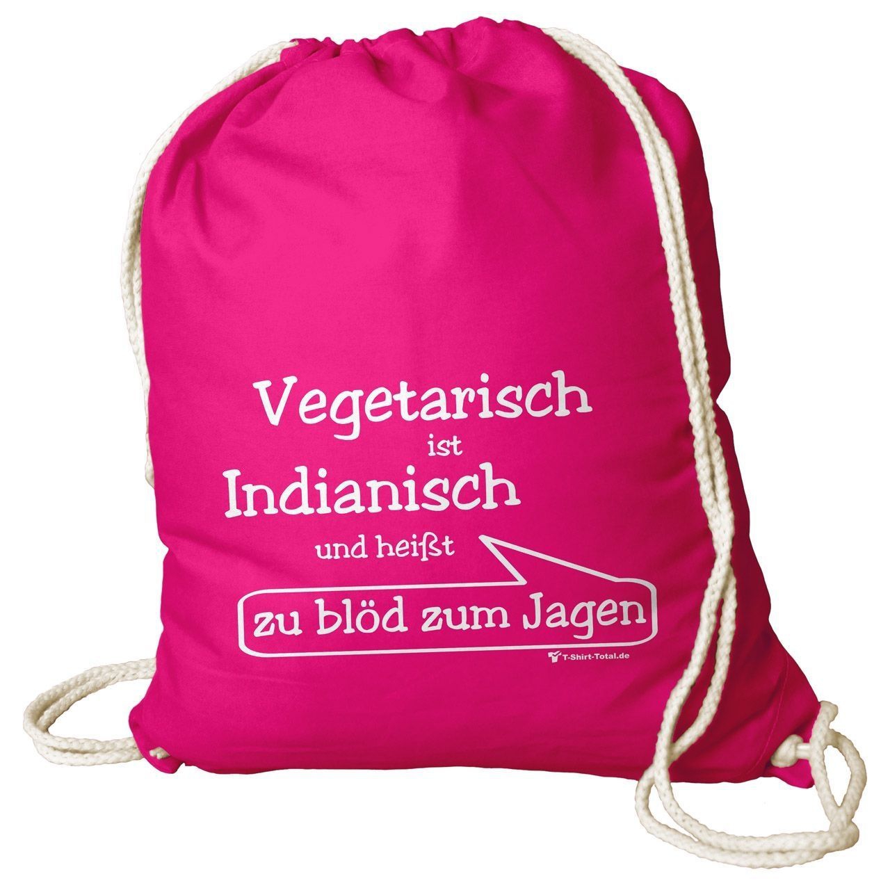 Vegetarisch Rucksack Beutel pink