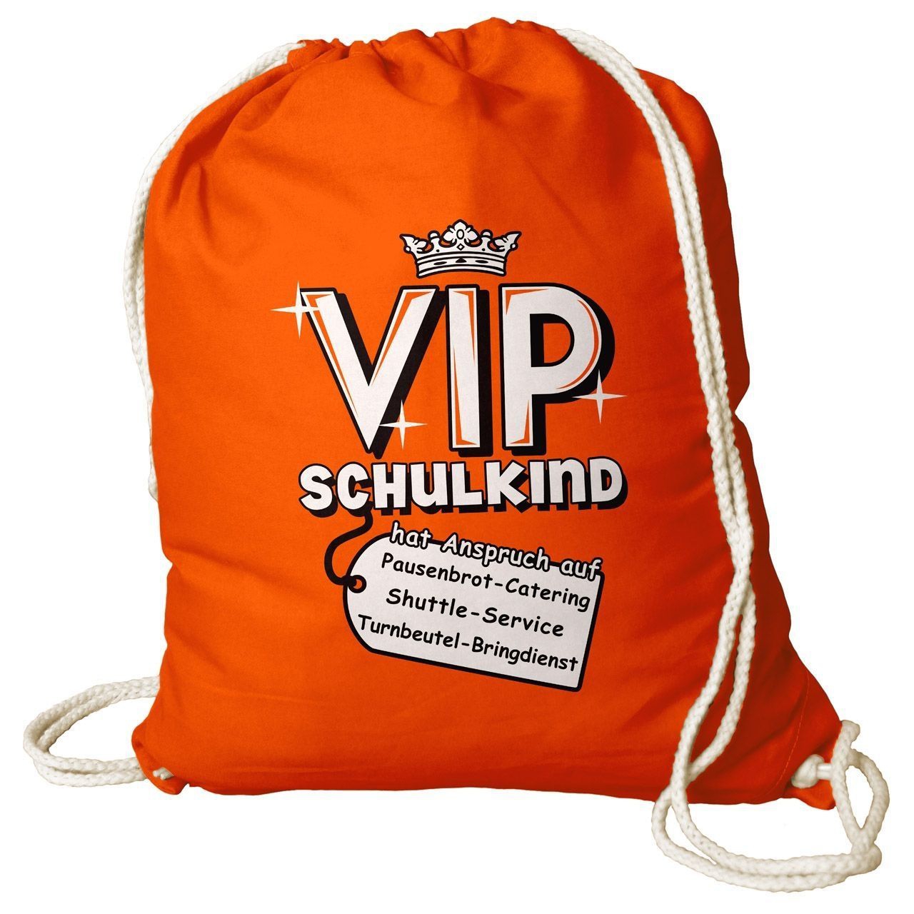 VIP Schulkind Rucksack Beutel orange