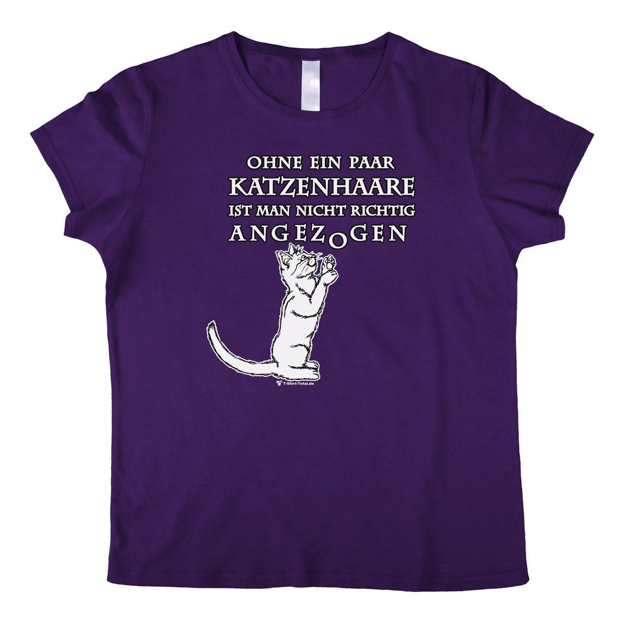 Katzenhaare Woman T-Shirt lila Large