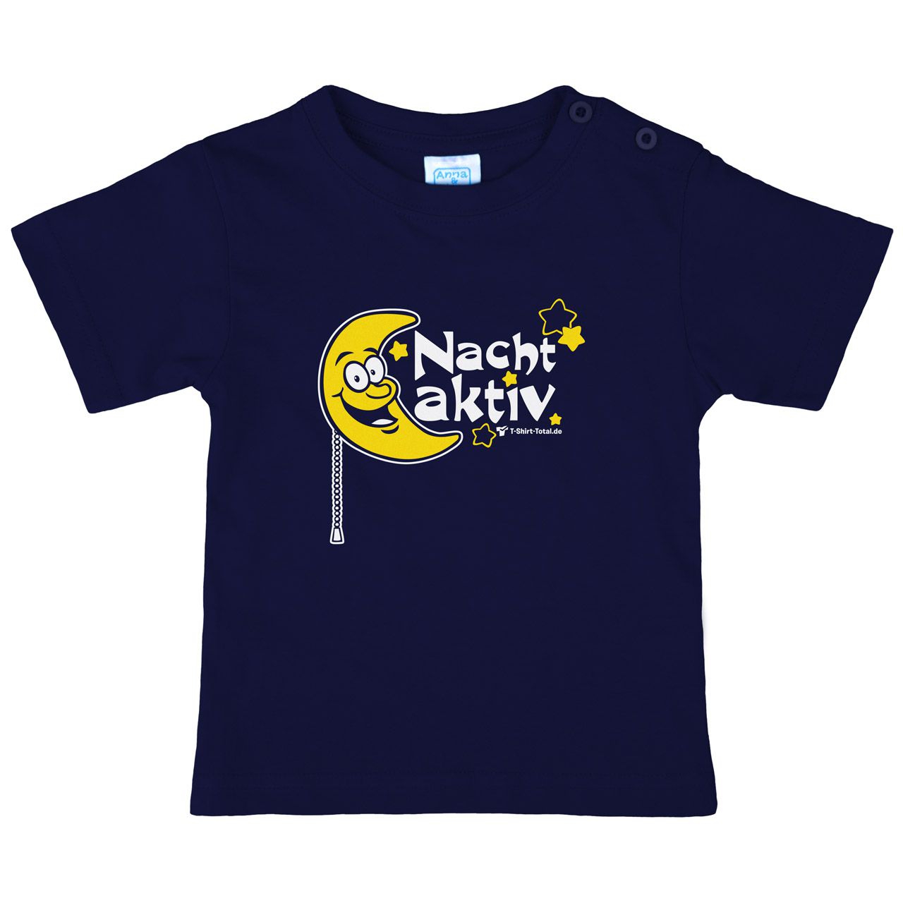 Nachtaktiv Mond Kinder T-Shirt navy 80 / 86