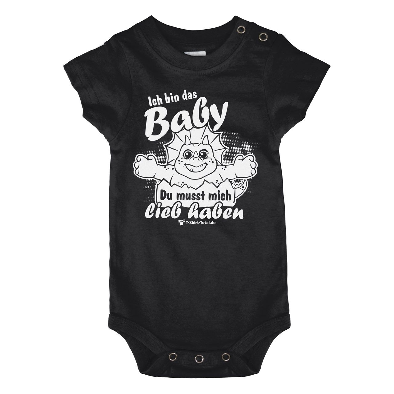 Bin das Baby Baby Body Kurzarm schwarz 68 / 74