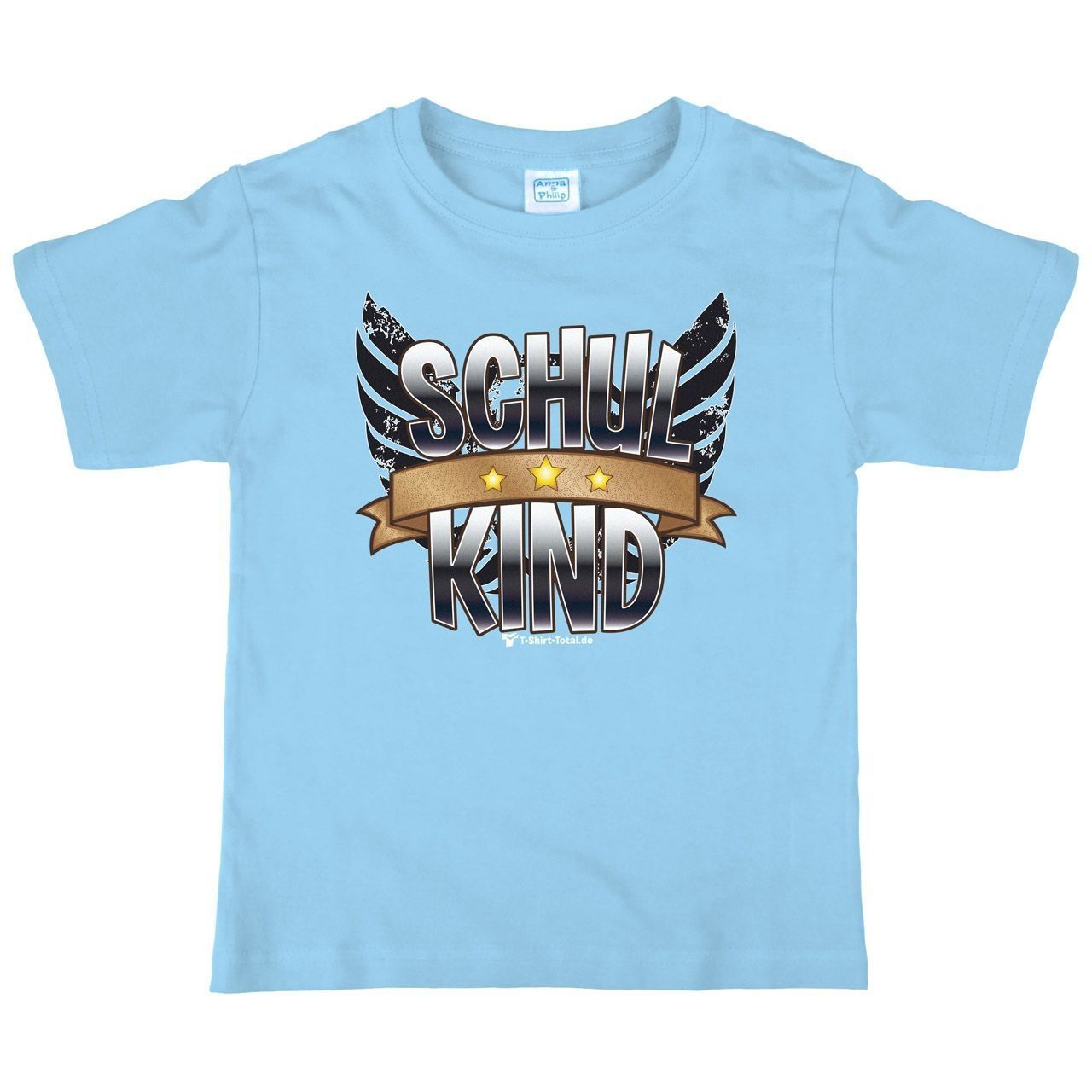 Schulkind Patch Kinder T-Shirt hellblau 122 / 128