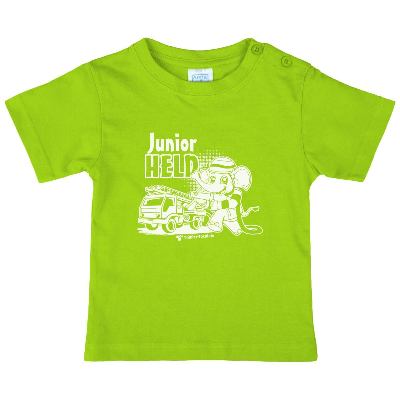 Junior Held Feuerwehr Kinder T-Shirt hellgrün 68 / 74