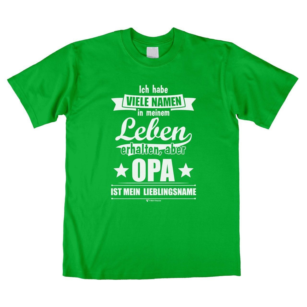 Lieblingsname Opa Unisex T-Shirt grün Large
