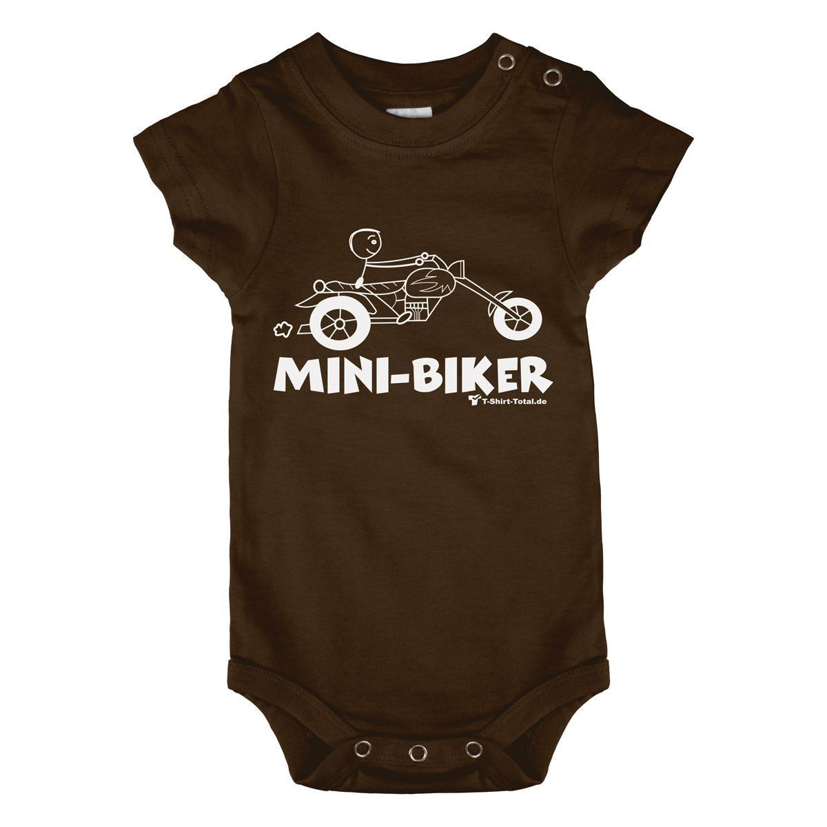 Mini Biker Baby Body Kurzarm braun 68 / 74