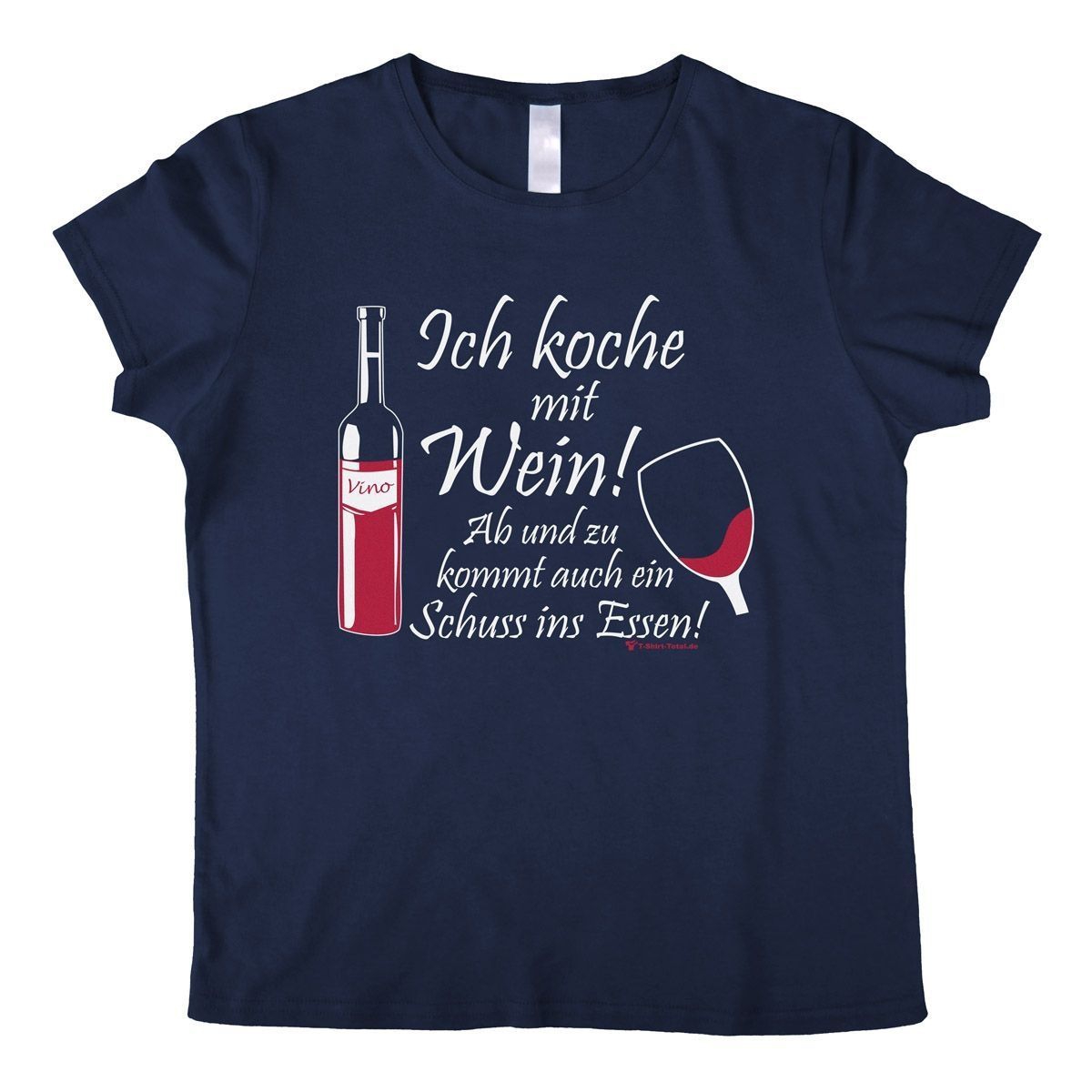 Koche mit Wein Woman T-Shirt navy Large