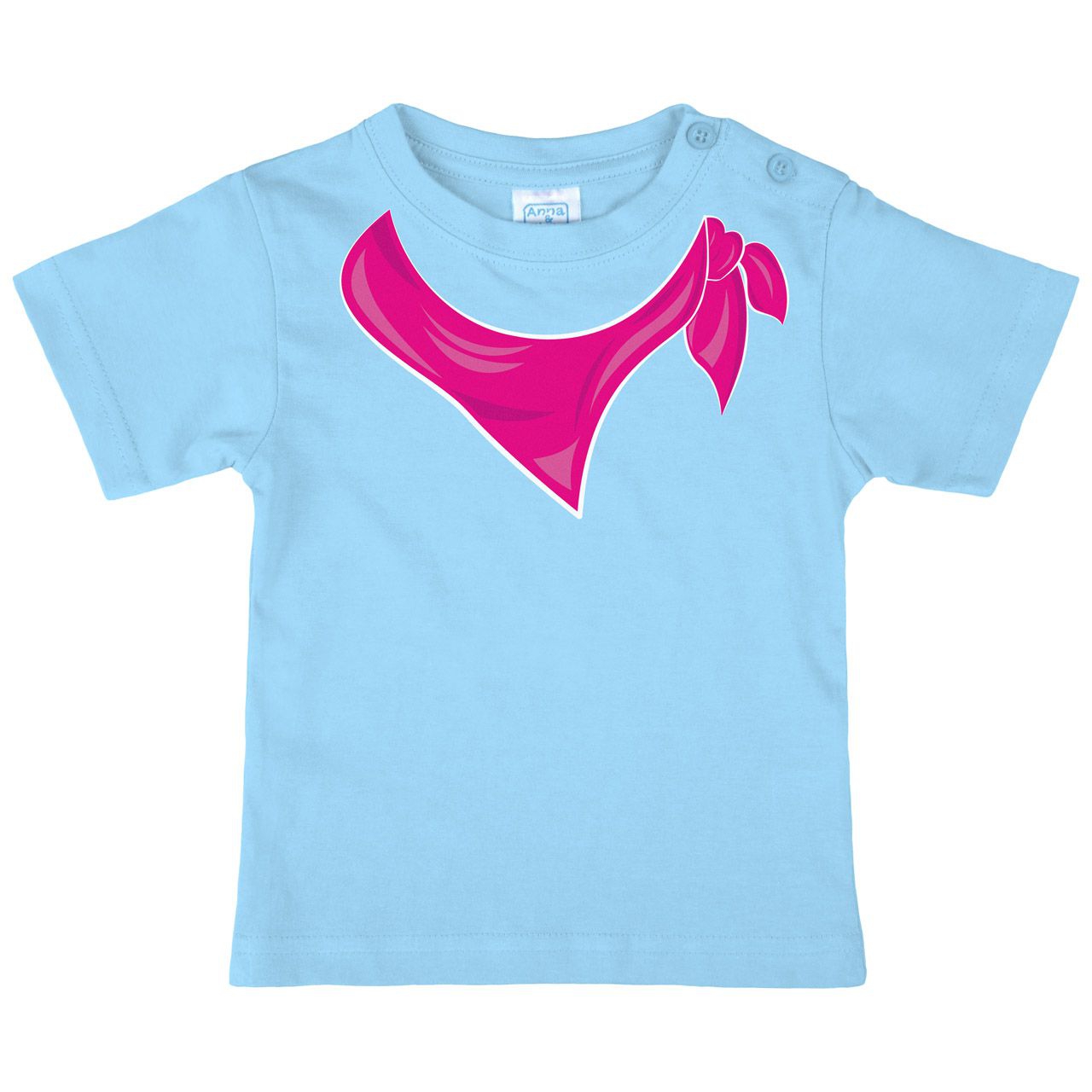 Halstuch pink Mädchen Kinder T-Shirt hellblau 68 / 74