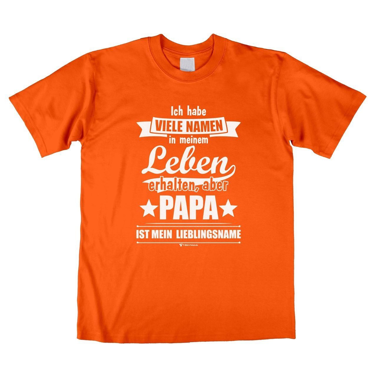 Lieblingsname Papa Unisex T-Shirt orange Large