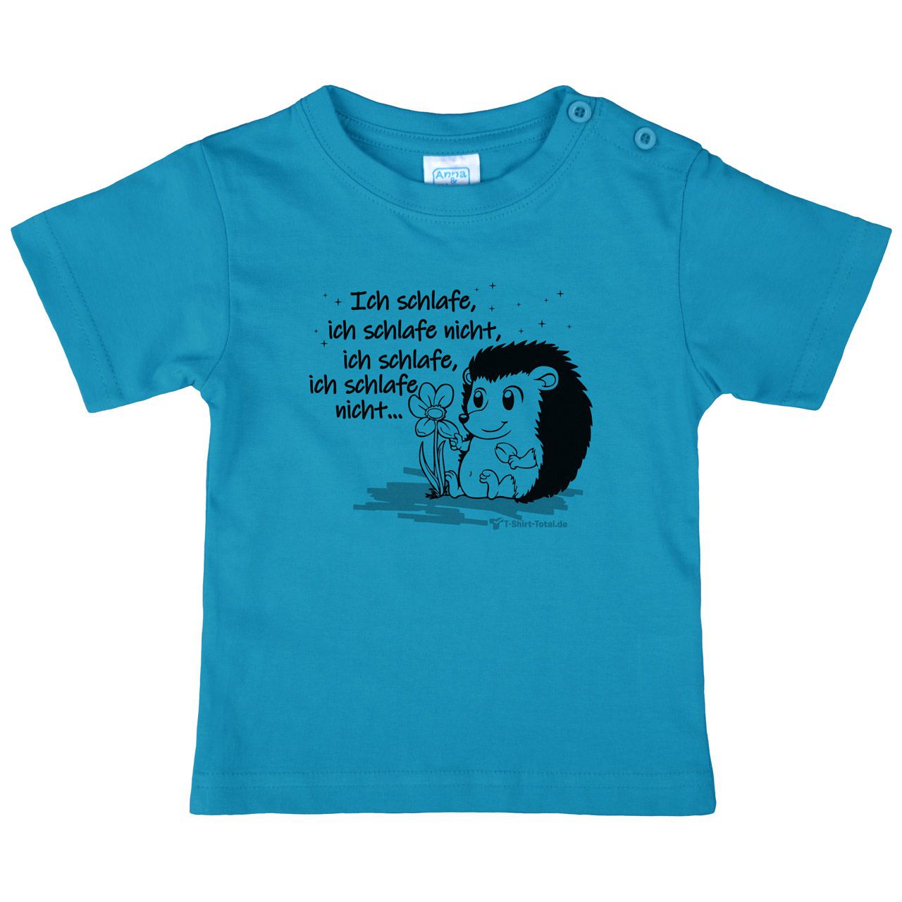 Ich schlafe Kinder T-Shirt türkis 68 / 74