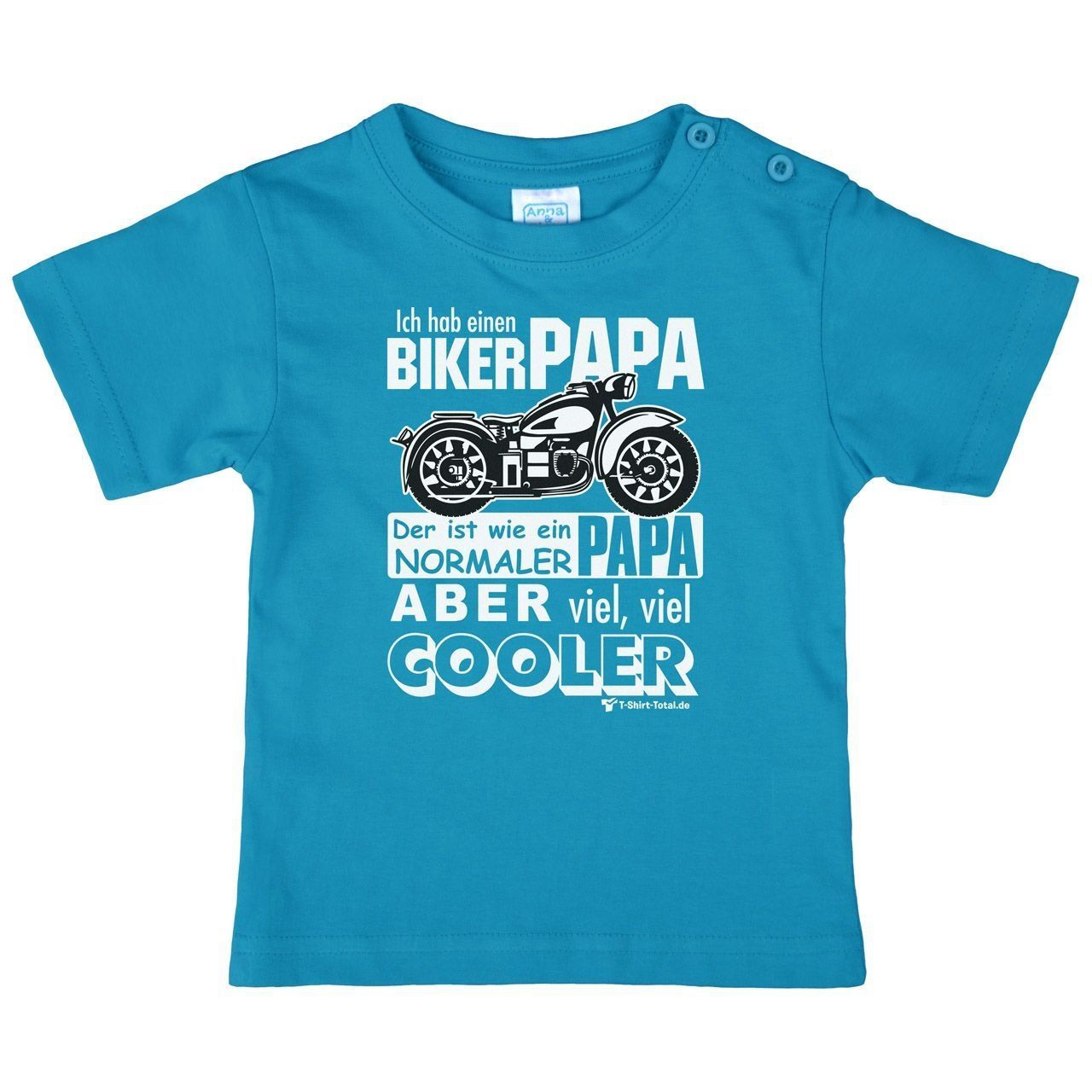 Biker Papa Kinder T-Shirt türkis 80 / 86