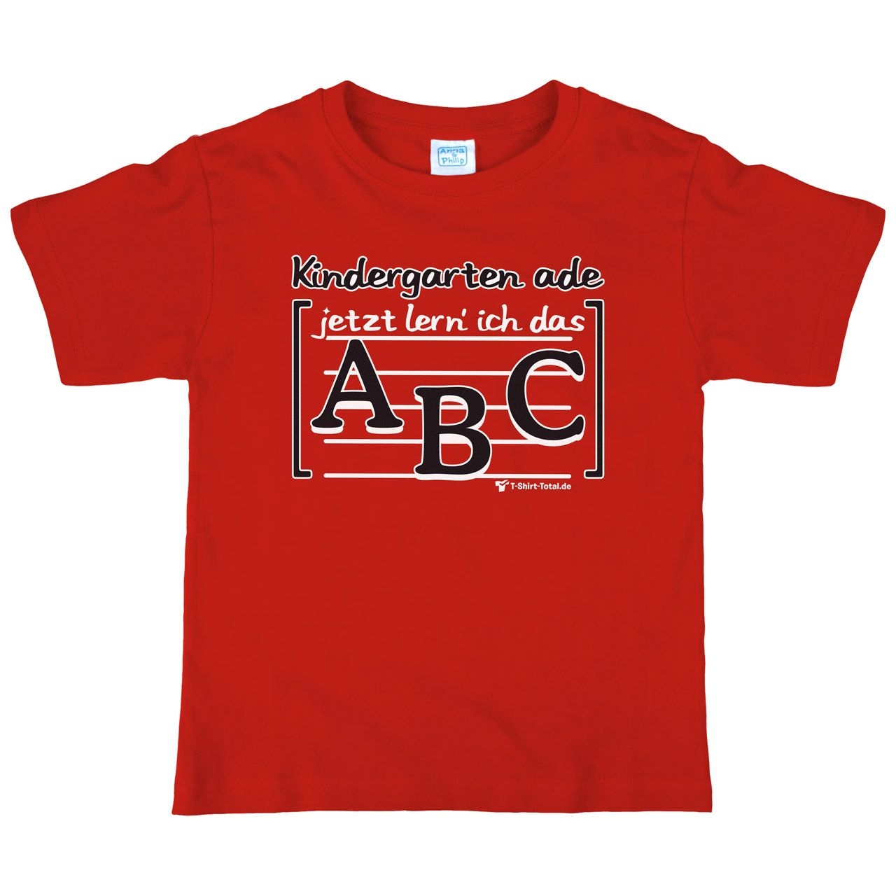 Kindergarten ade Kinder T-Shirt rot 110 / 116
