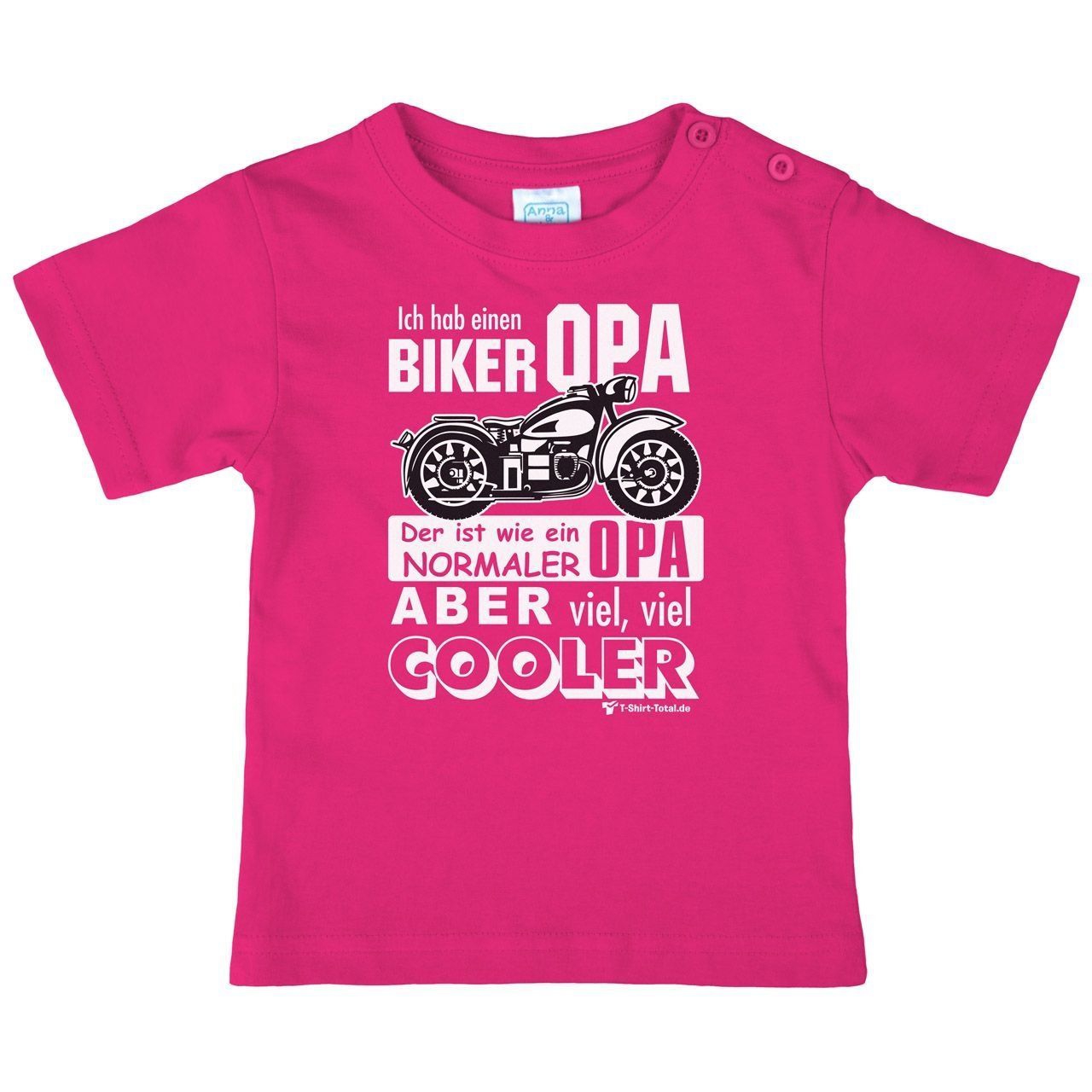Biker Opa Kinder T-Shirt pink 104