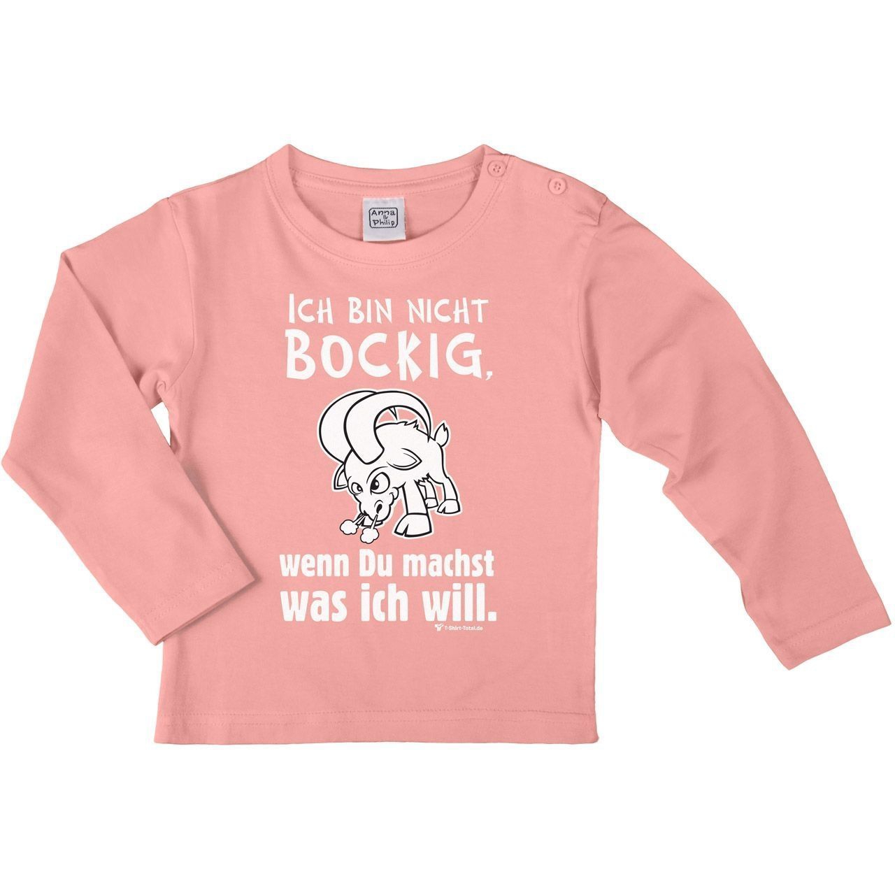 Nicht bockig Kinder Langarm Shirt rosa 104
