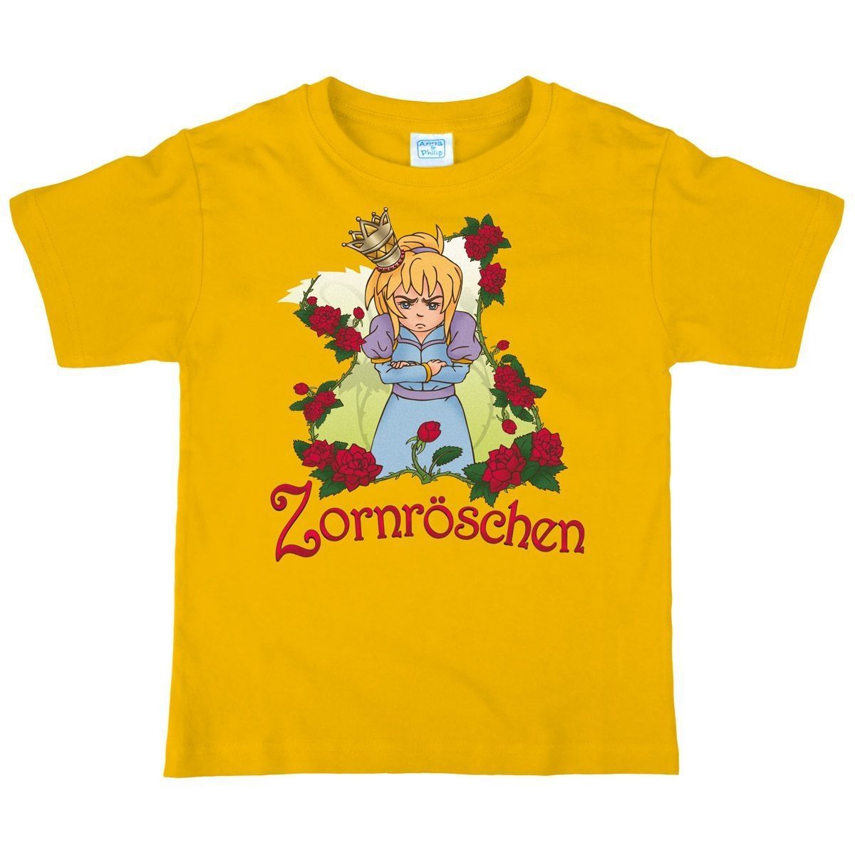 Zornröschen Kinder T-Shirt gelb 122 / 128