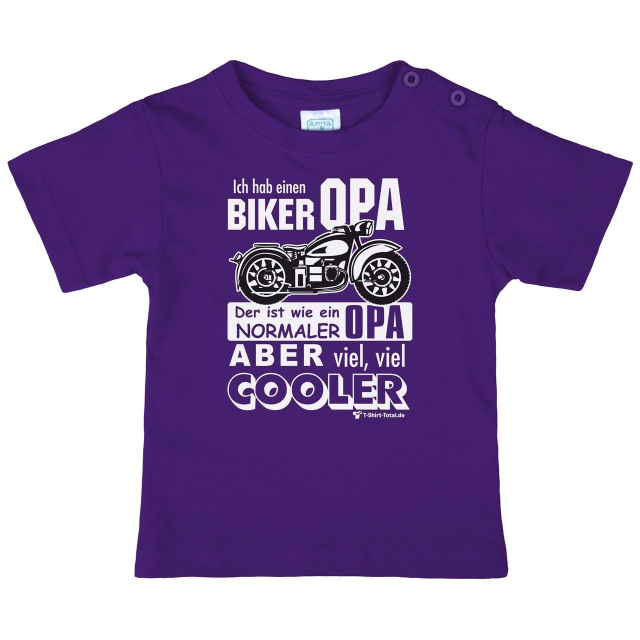 Biker Opa Kinder T-Shirt lila 104
