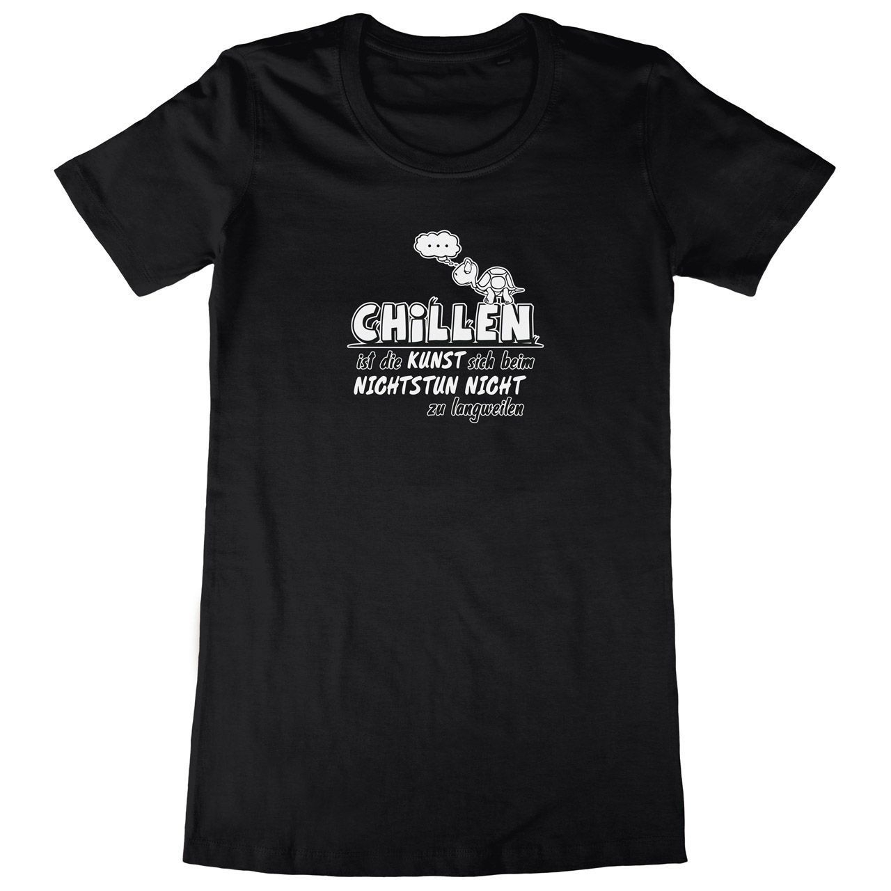 Chillen Woman Long Shirt schwarz Extra Large