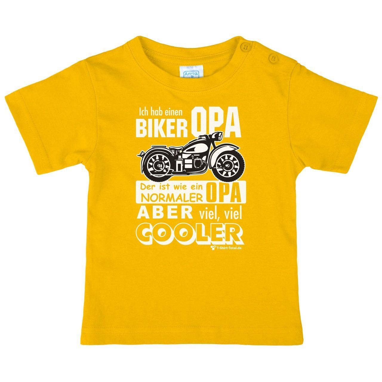Biker Opa Kinder T-Shirt gelb 104