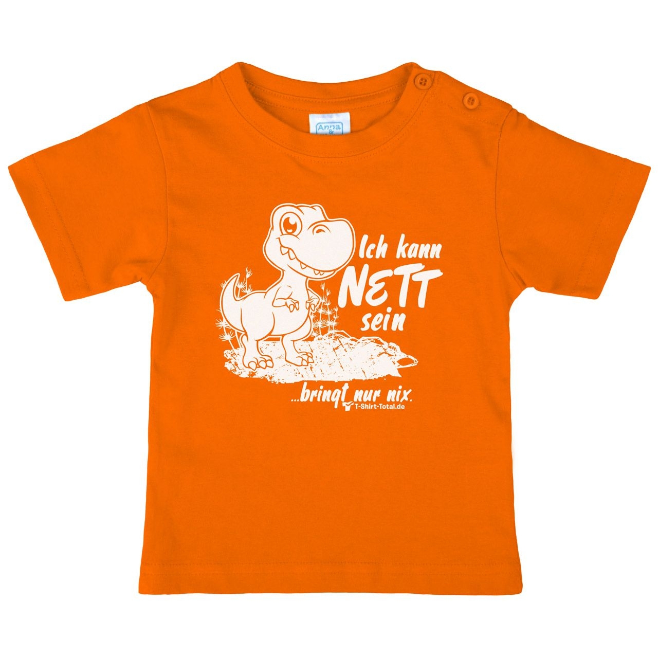 Kann nett sein Kinder T-Shirt orange 98