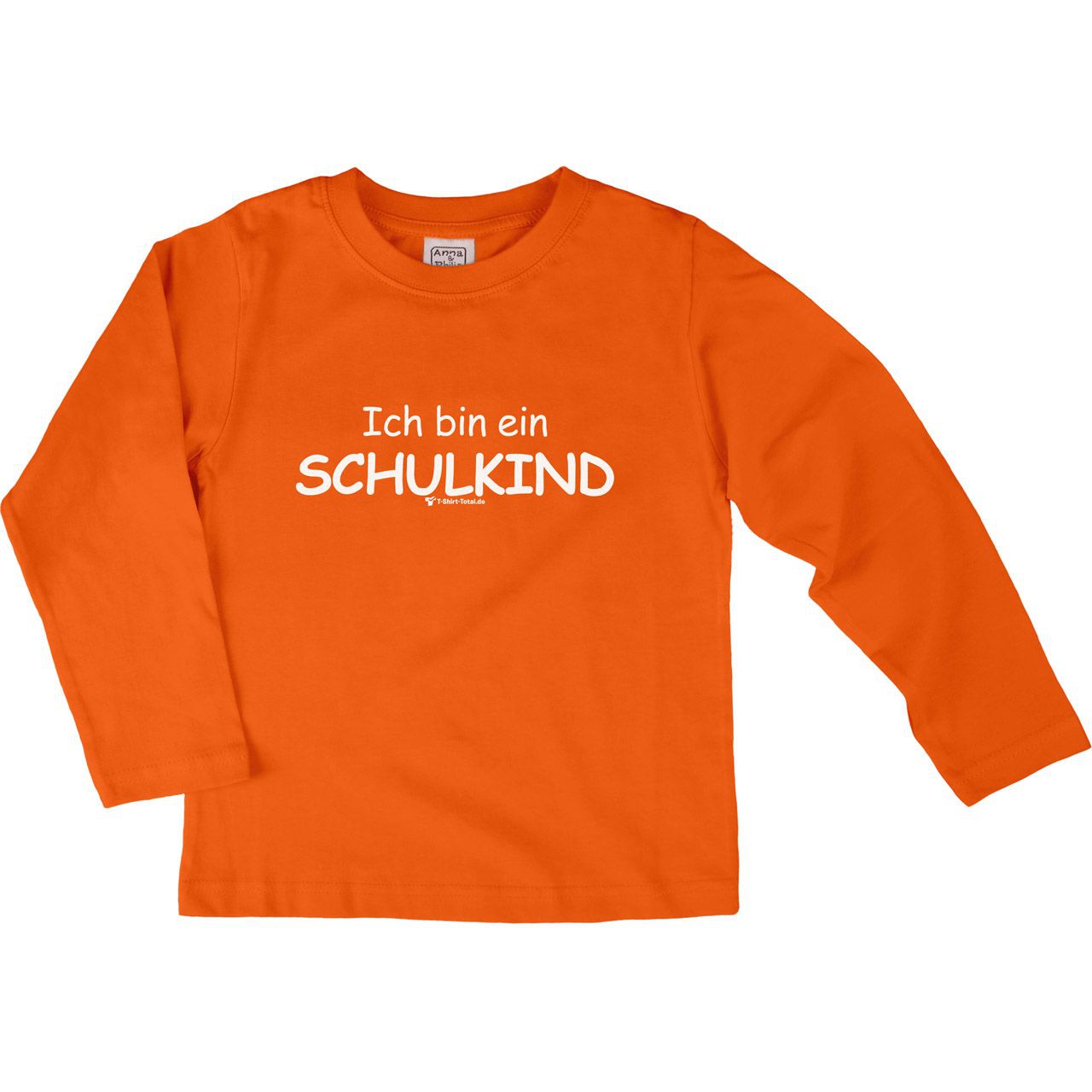 Ich bin ein Schulkind Kinder Langarm Shirt orange 122 / 128
