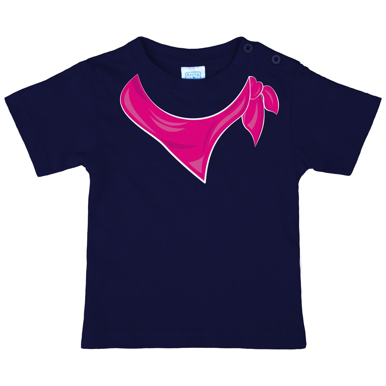 Halstuch pink Mädchen Kinder T-Shirt navy 68 / 74