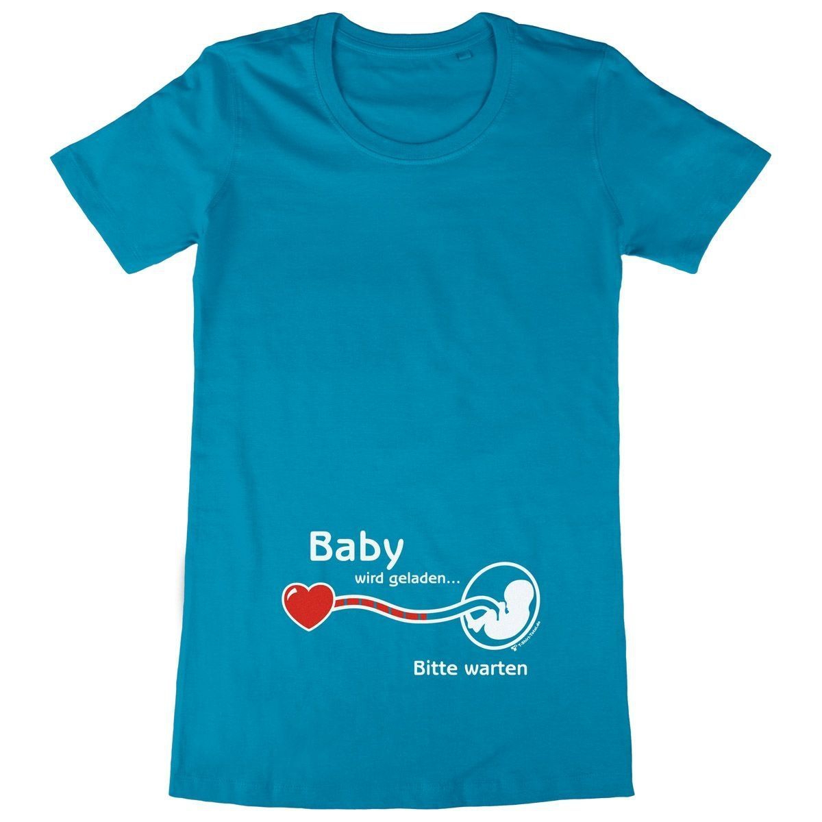 Baby geladen Woman Long Shirt türkis 3-Extra Large