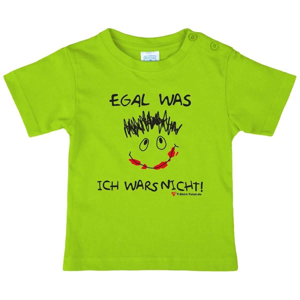 Egal was Kinder T-Shirt hellgrün 110 / 116