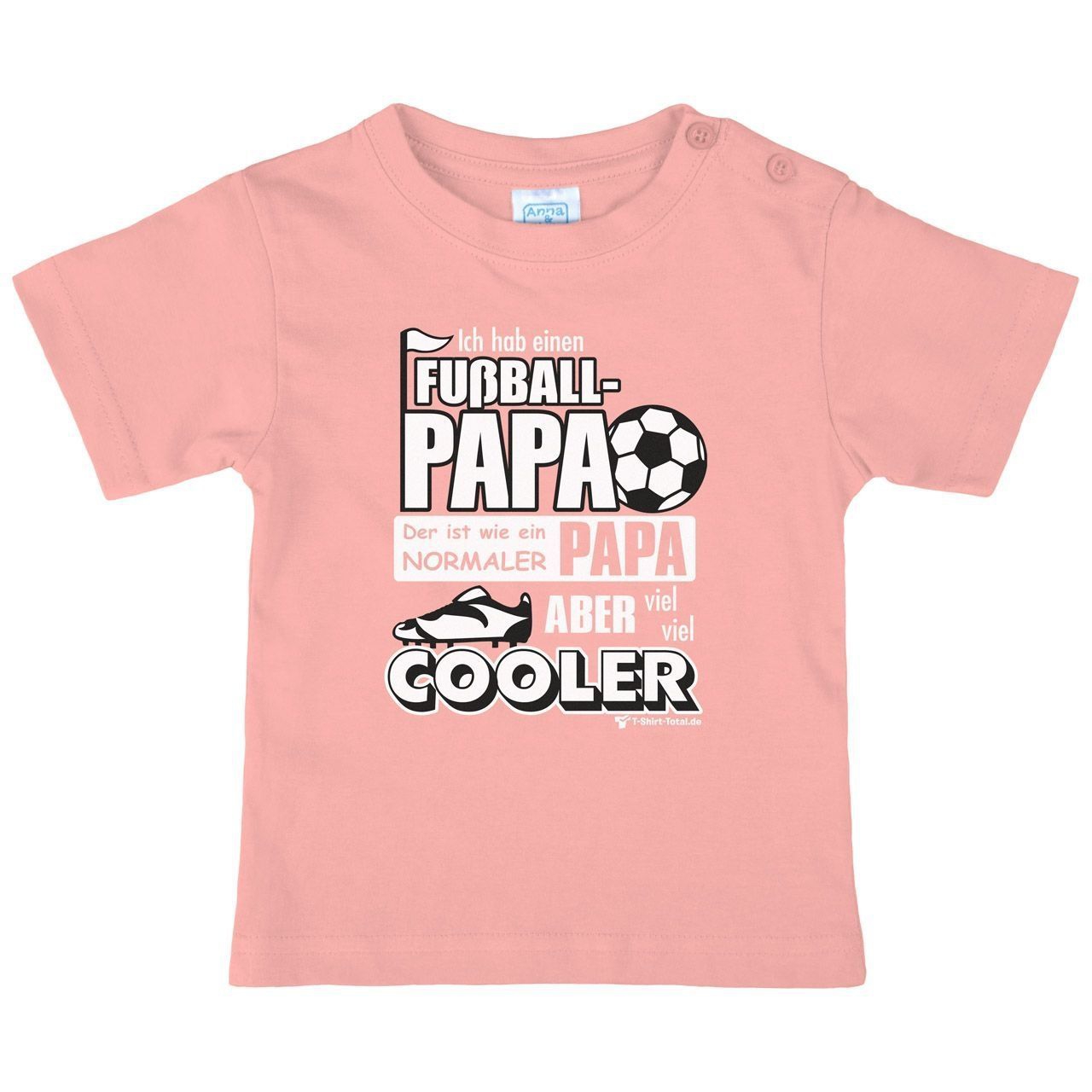 Fußball Papa Kinder T-Shirt rosa 122 / 128