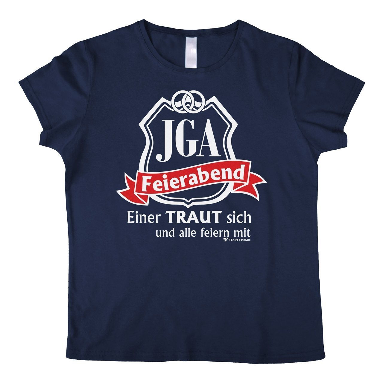 JGA Feierabend Woman T-Shirt navy Small