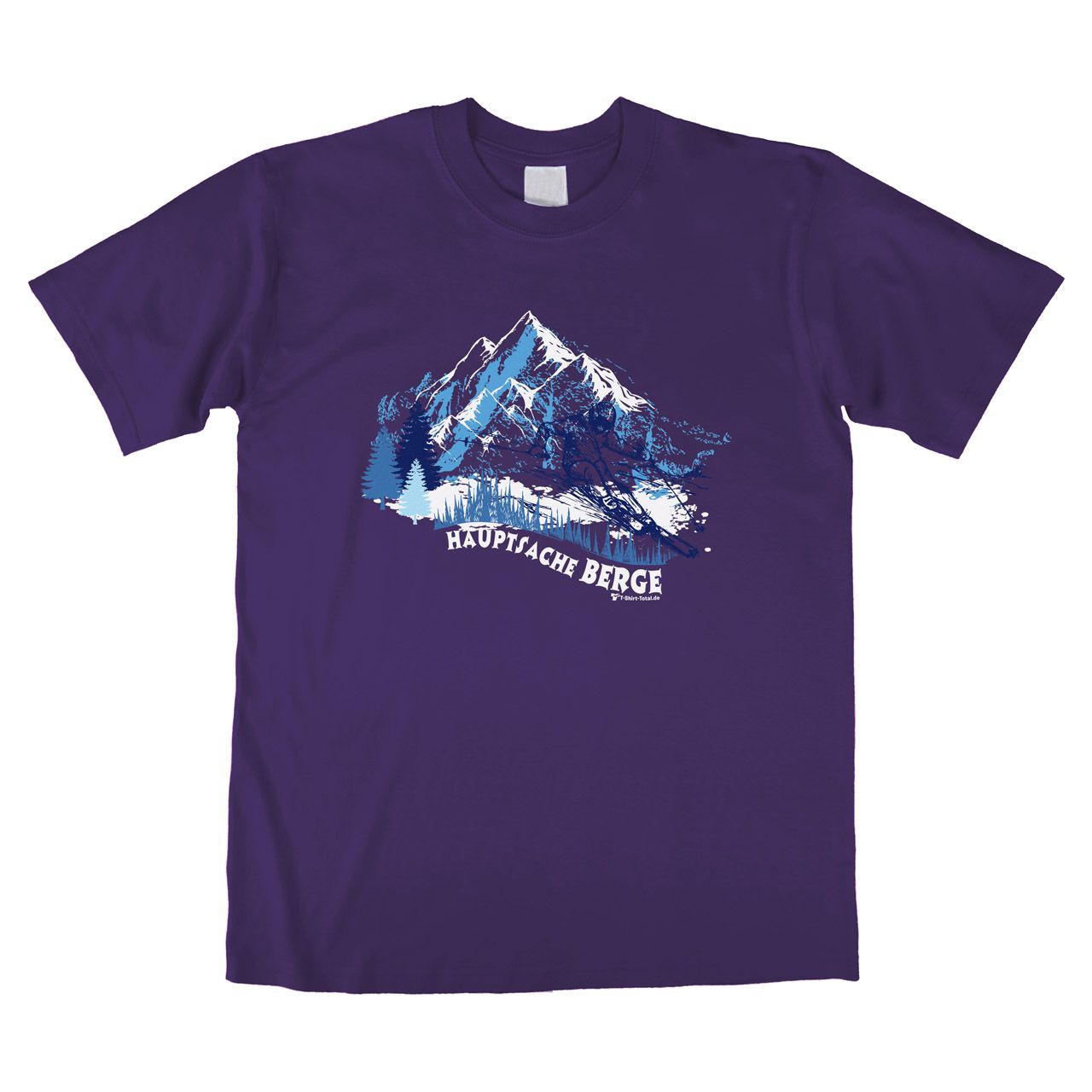 Hauptsache Berge Unisex T-Shirt lila Medium