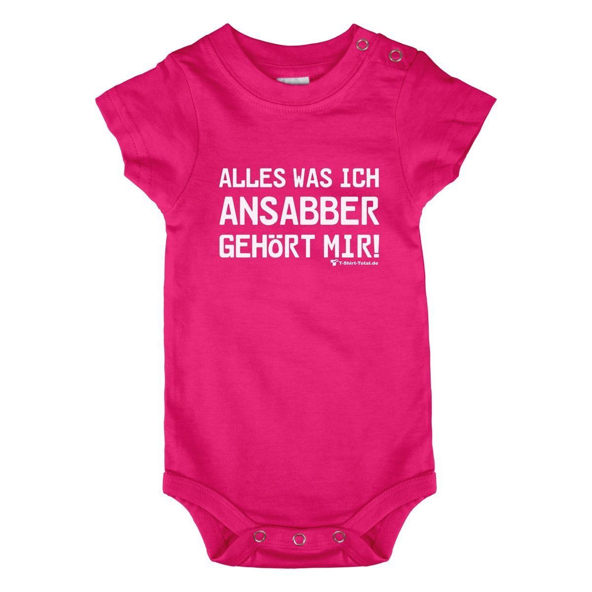 Ansabbern Baby Body Kurzarm pink 68 / 74