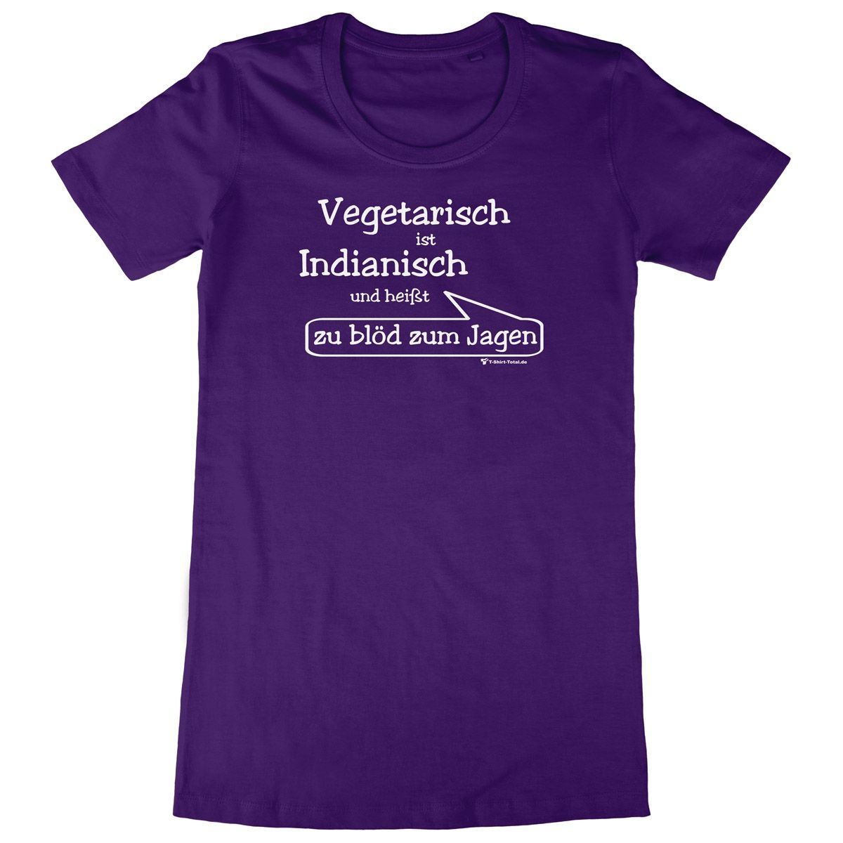 Vegetarisch Woman Long Shirt lila Large