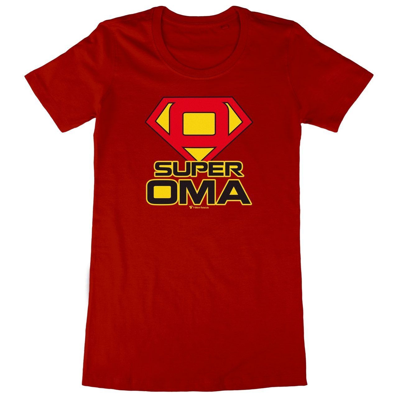 Super Oma Woman Long Shirt rot Small