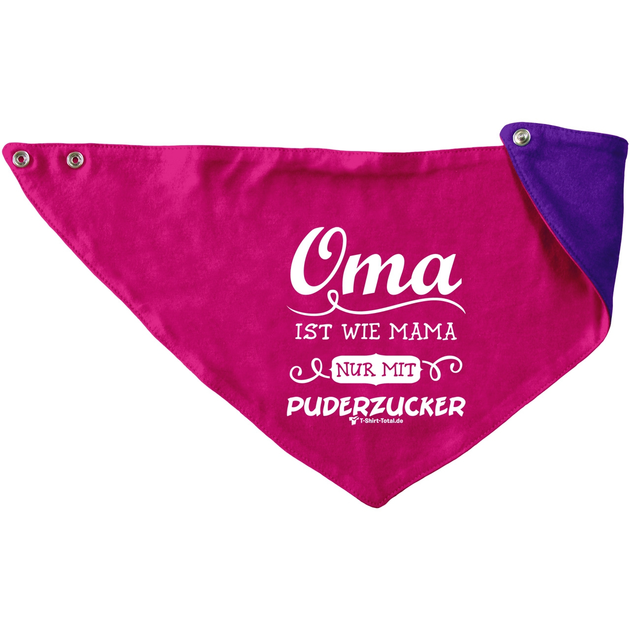 Oma Puderzucker Dreieckstuch pink/lila