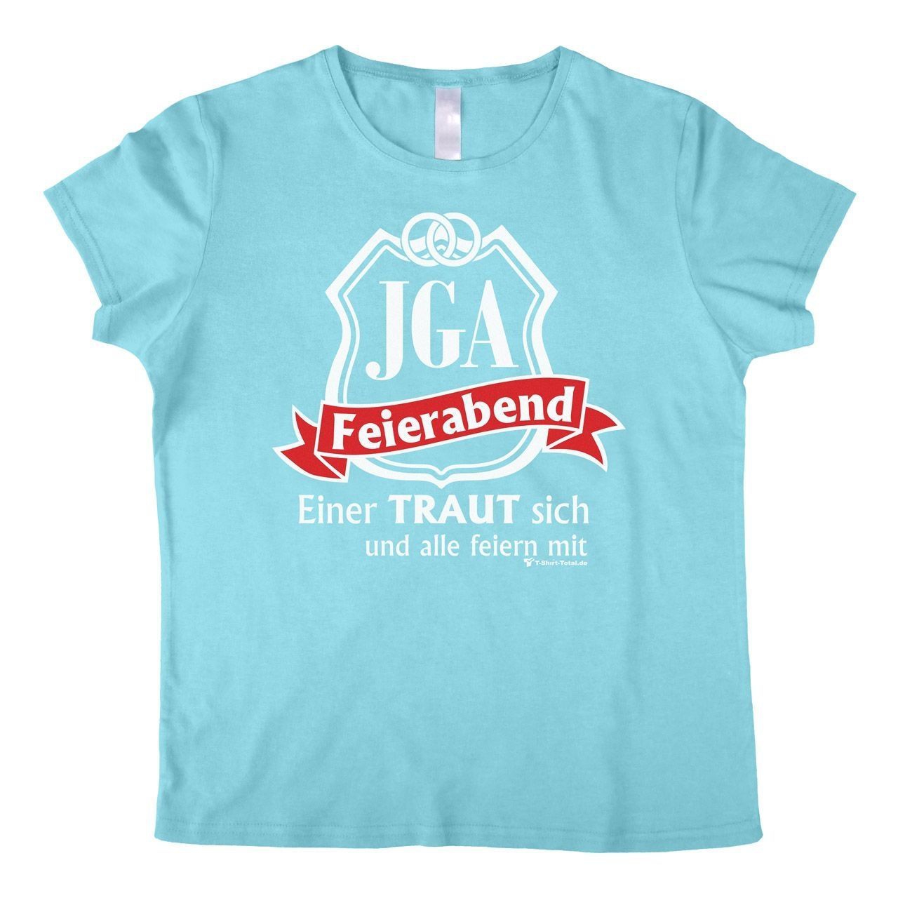 JGA Feierabend Woman T-Shirt hellblau Small