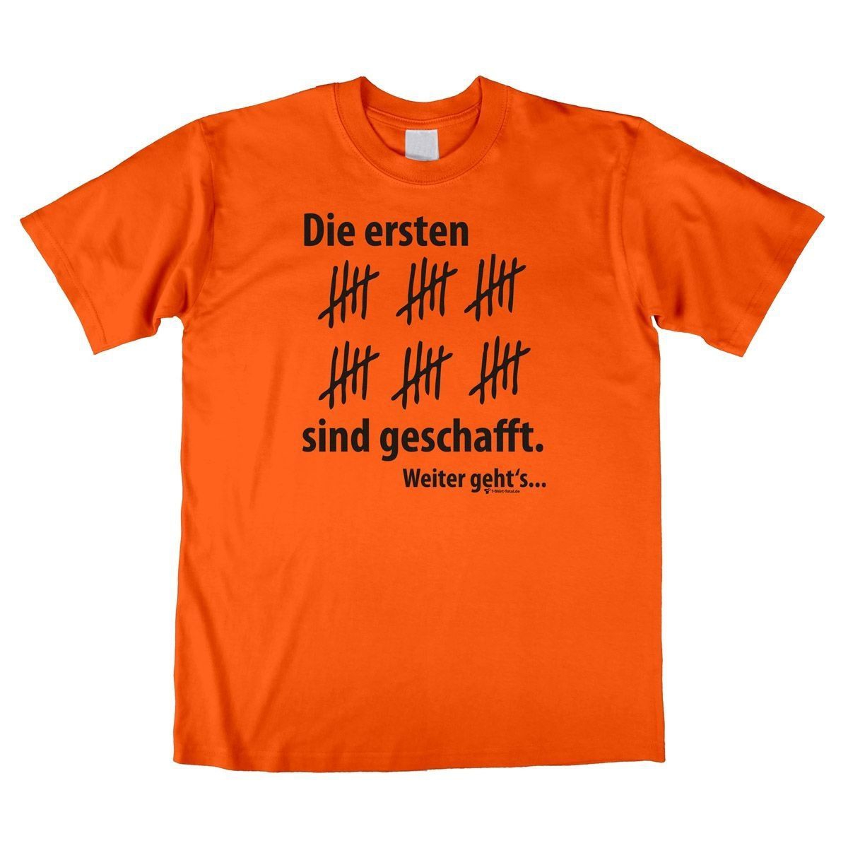 Ersten 30 geschafft Unisex T-Shirt orange Extra Large