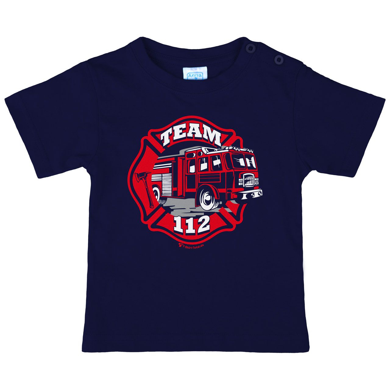 Feuerwehr Team 112 Kinder T-Shirt navy 110 / 116