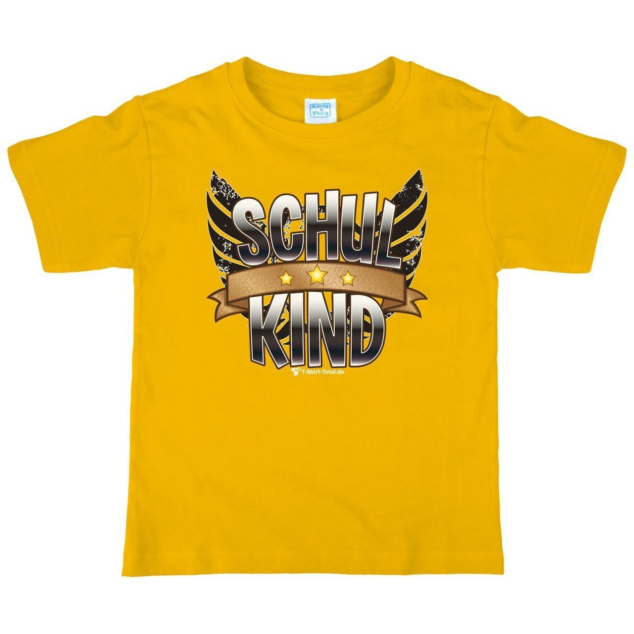 Schulkind Patch Kinder T-Shirt gelb 122 / 128