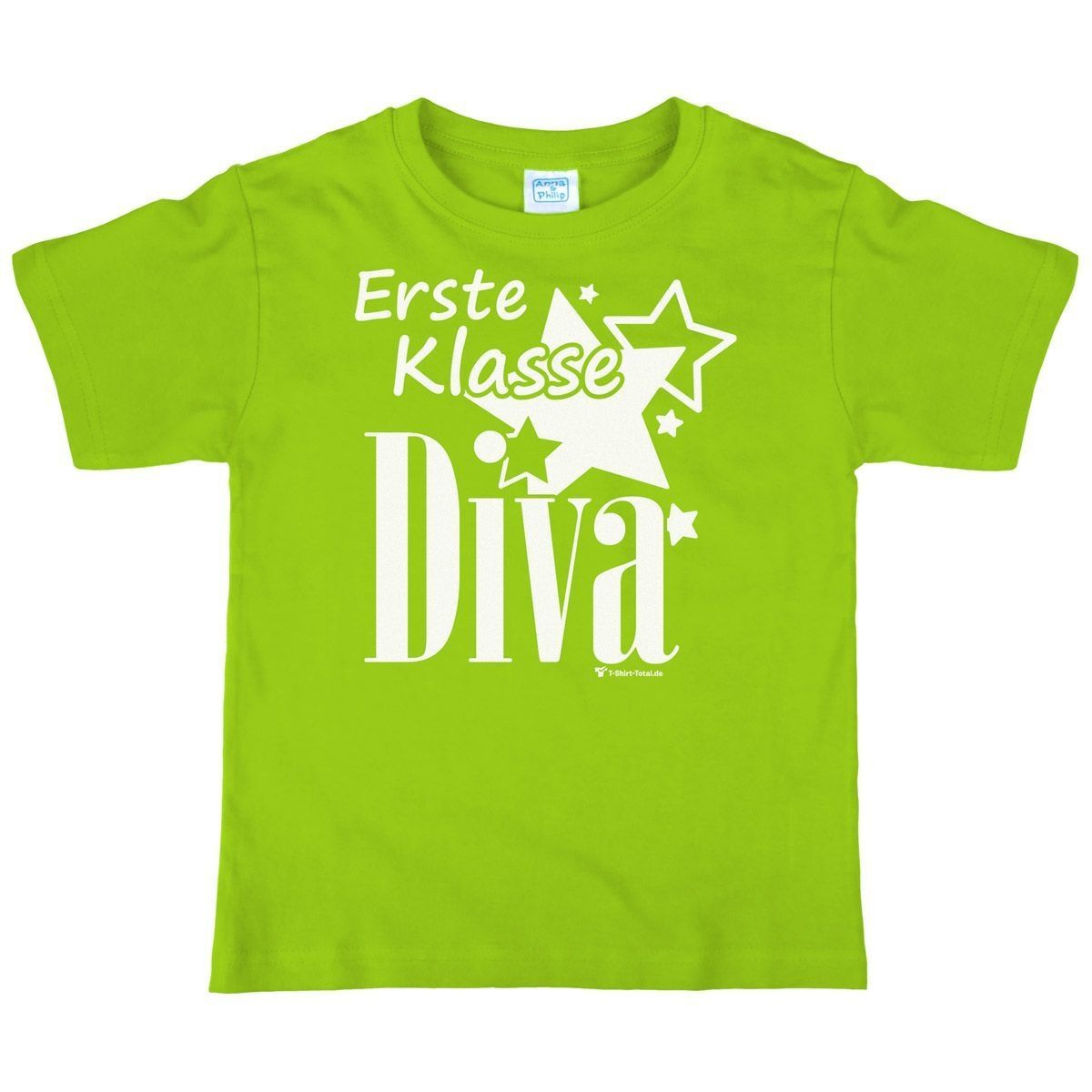 Erste Klasse Diva Kinder T-Shirt hellgrün 122 / 128