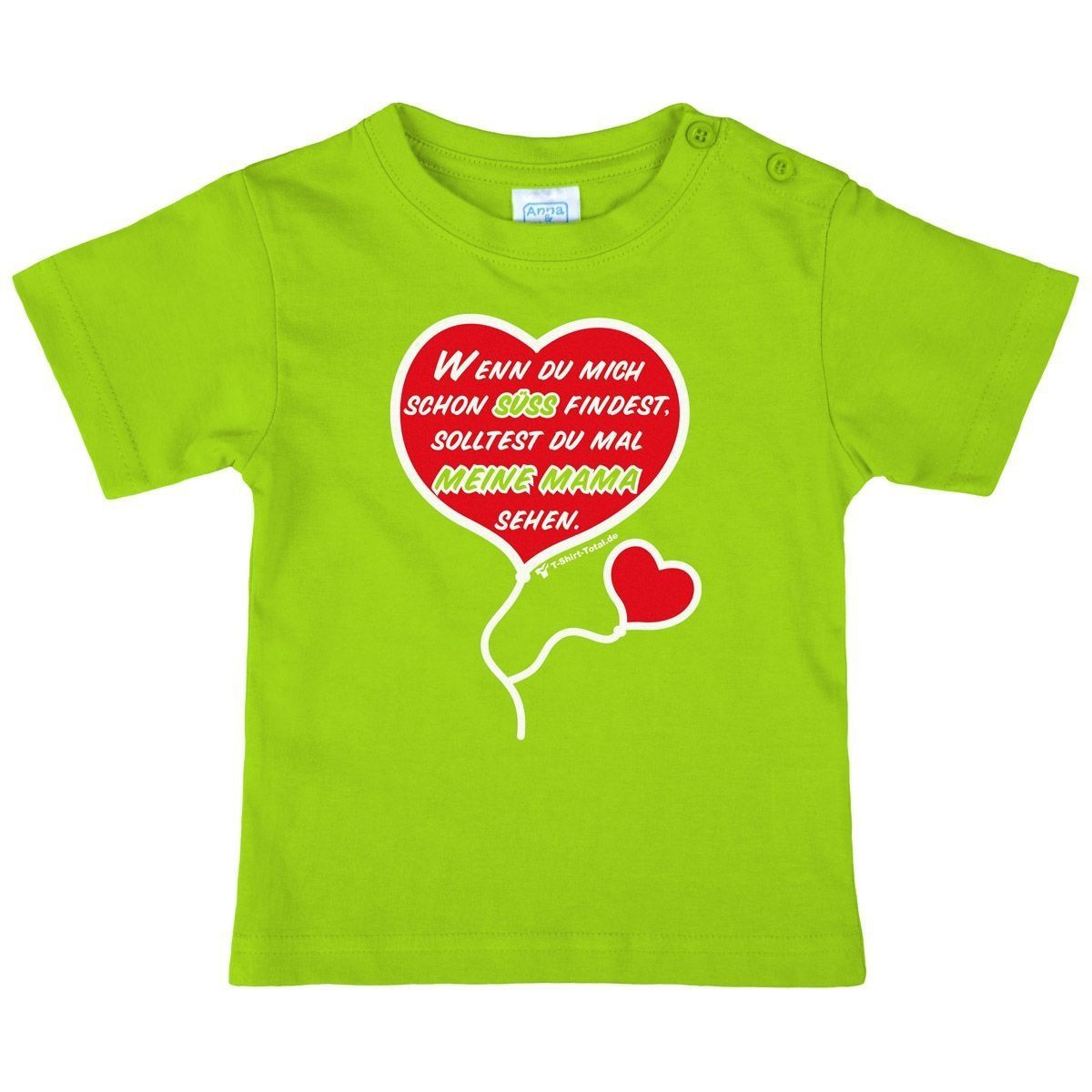 Süß finden Kinder T-Shirt hellgrün 98