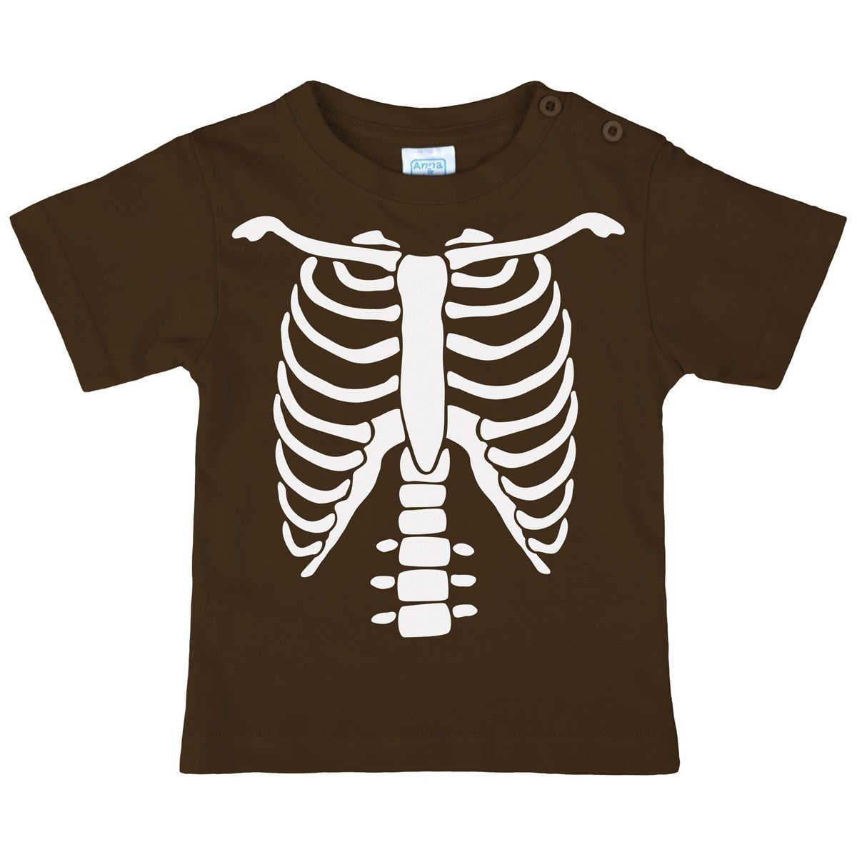 Skelett Kinder T-Shirt braun 92