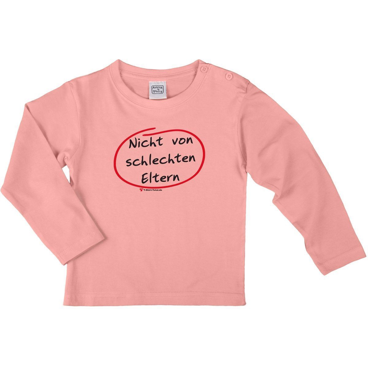 Nicht von schlechten Eltern Kinder Langarm Shirt rosa 122 / 128