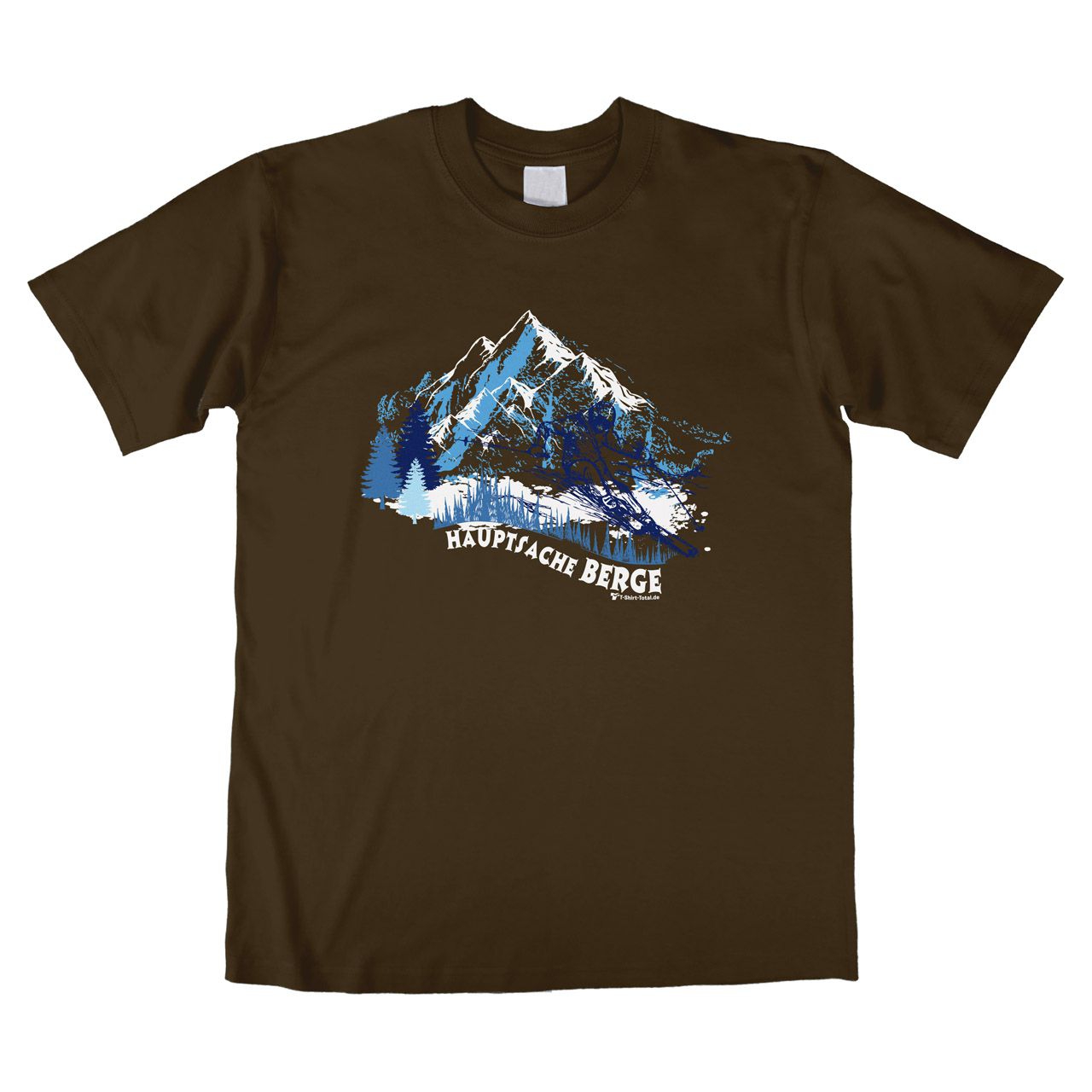 Hauptsache Berge Unisex T-Shirt braun Medium
