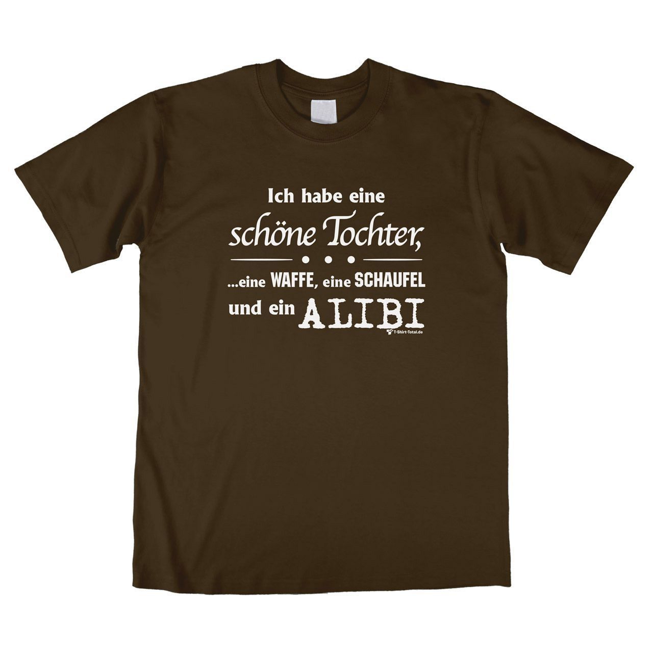 Alibi Unisex T-Shirt braun Large